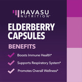 HAVASU NUTRITION Elderberry Capsules 400mg bottle with label