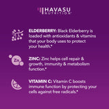 HAVASU NUTRITION Elderberry Gummies displayed on a kitchen counter