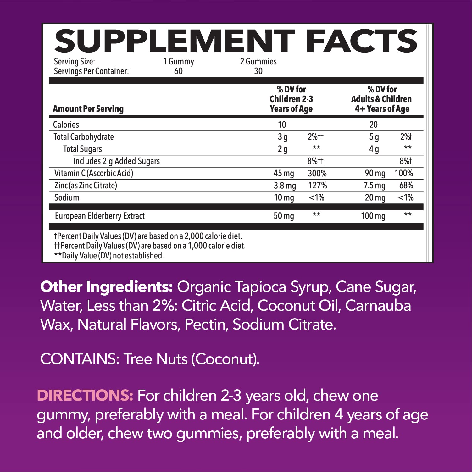 HAVASU NUTRITION Elderberry Gummies for Kids bottle side view