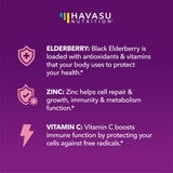 HAVASU NUTRITION Elderberry Gummies for Kids bottle side view