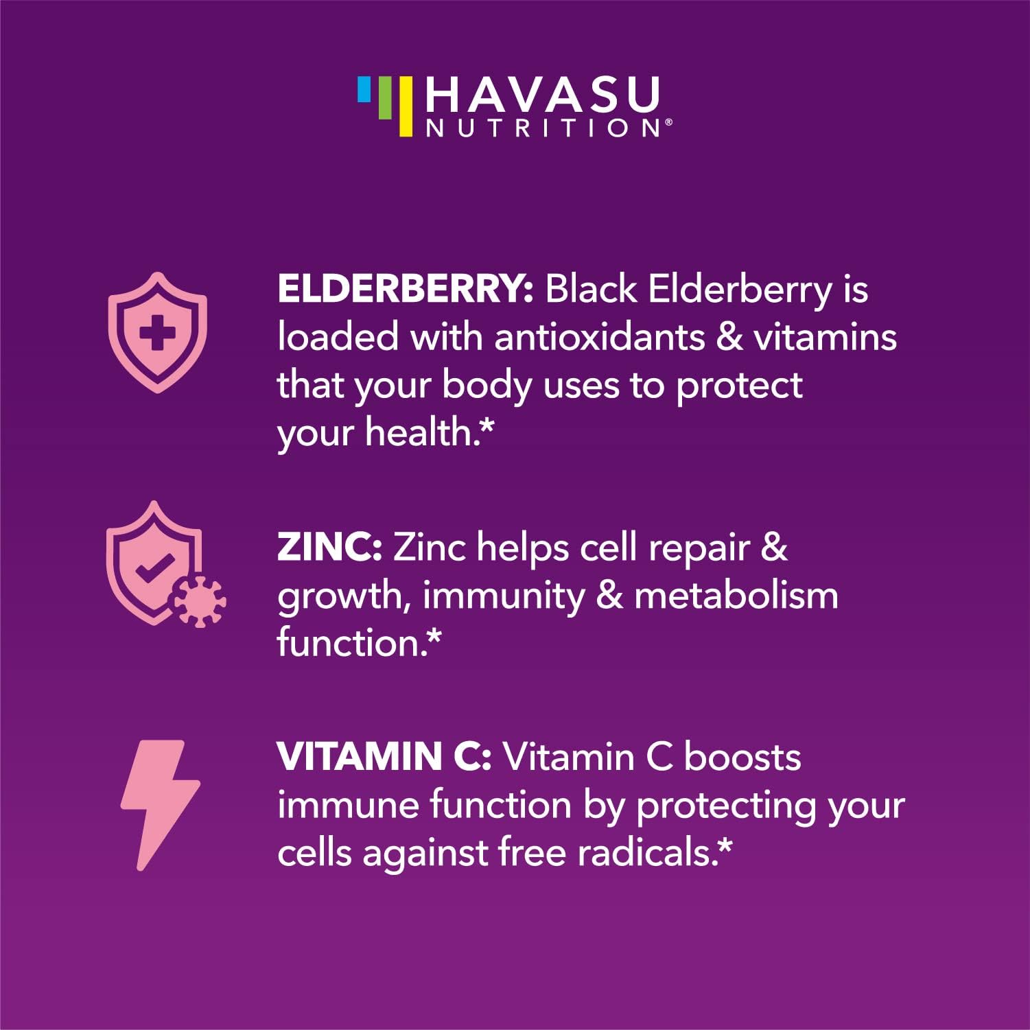 HAVASU NUTRITION Elderberry Gummies for Kids gummies on a table