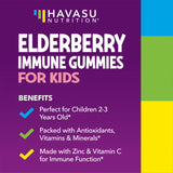 HAVASU NUTRITION Elderberry Gummies for Kids nutrition facts