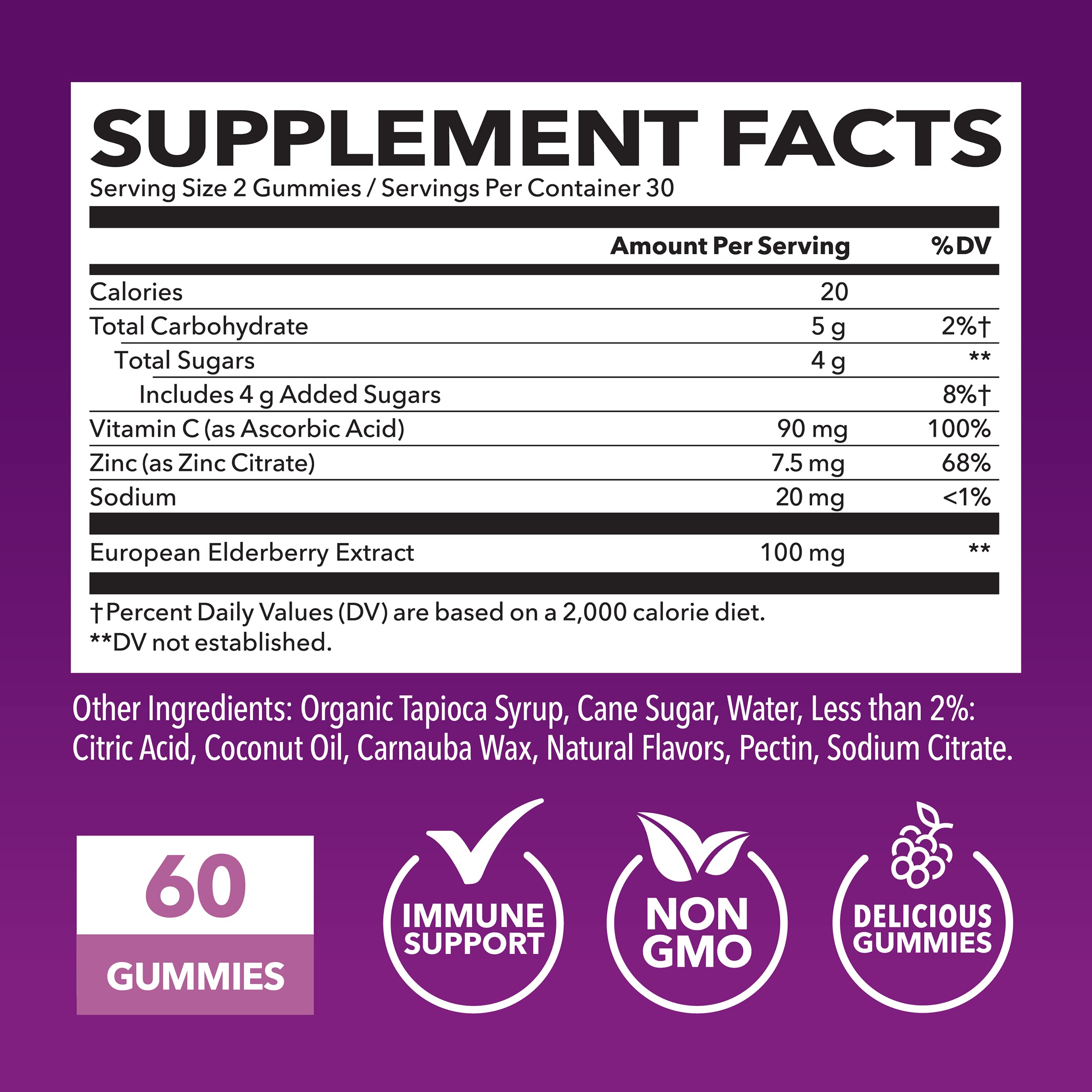 HAVASU NUTRITION Elderberry Gummies side view showing gummy texture