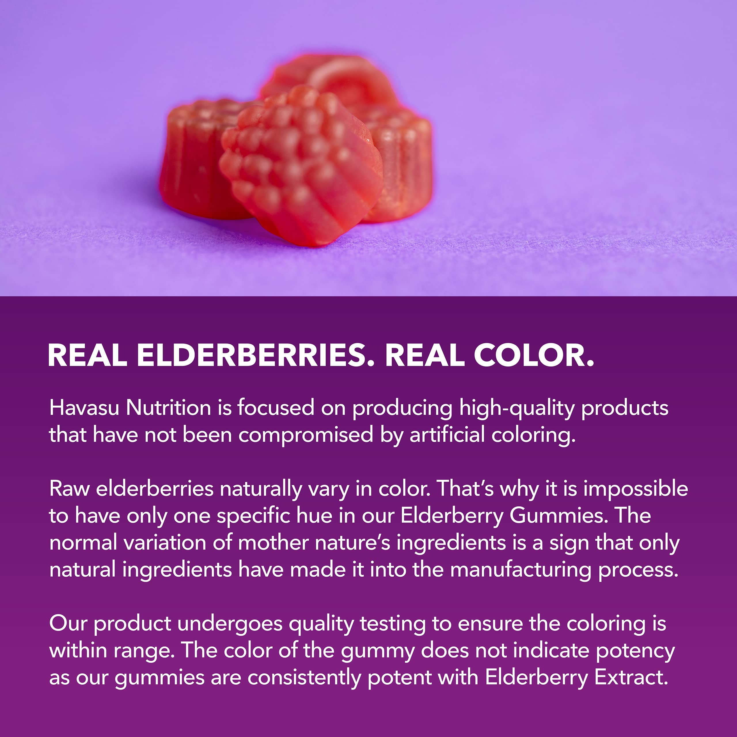 HAVASU NUTRITION Elderberry Gummies with fresh elderberries and vitamin C