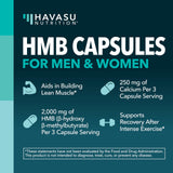 HAVASU NUTRITION HMB Supplement 2000mg bottle with label