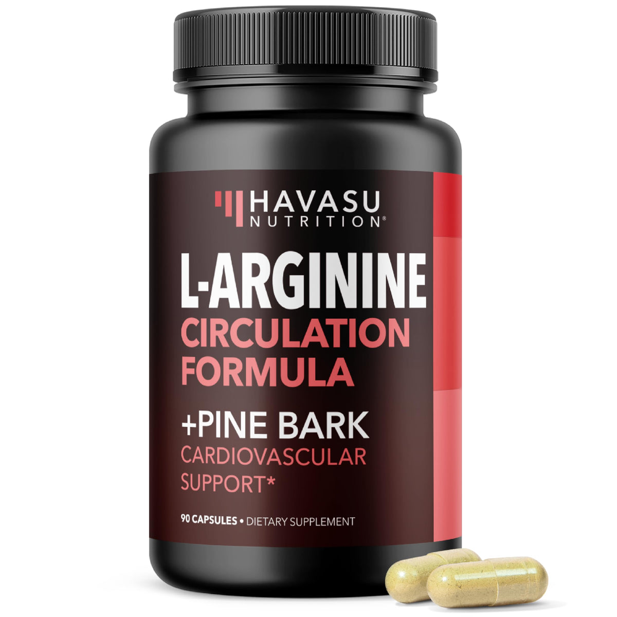 HAVASU NUTRITION L-Arginine Capsules 1800mg front view