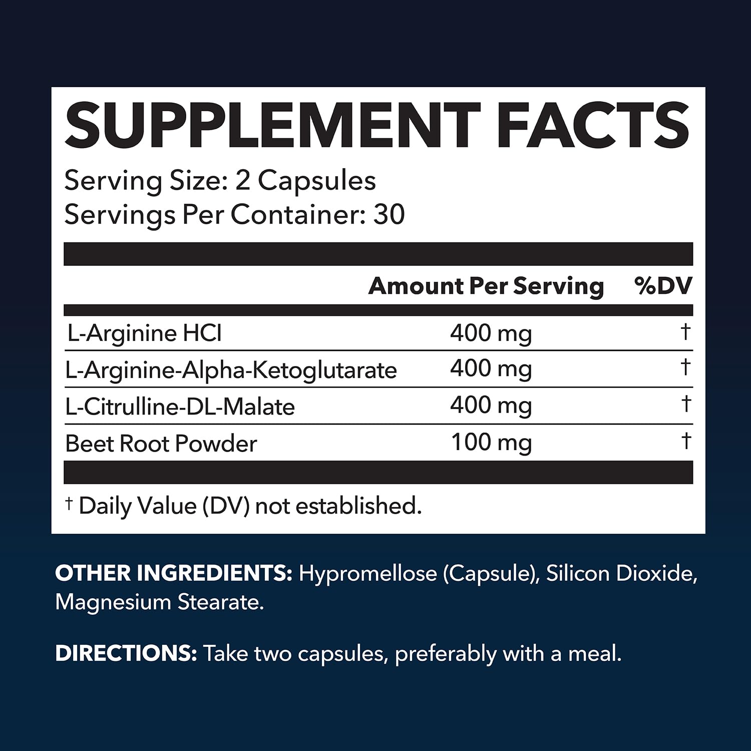 HAVASU NUTRITION L-Arginine L-Citrulline Complex 1200mg bottle side view