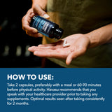 HAVASU NUTRITION L-Arginine L-Citrulline Complex 1200mg on a wooden table