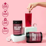 HAVASU NUTRITION L-Arginine Organic Beet Root Powder close-up of texture