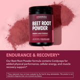 HAVASU NUTRITION L-Arginine Organic Beet Root Powder mixed in a smoothie
