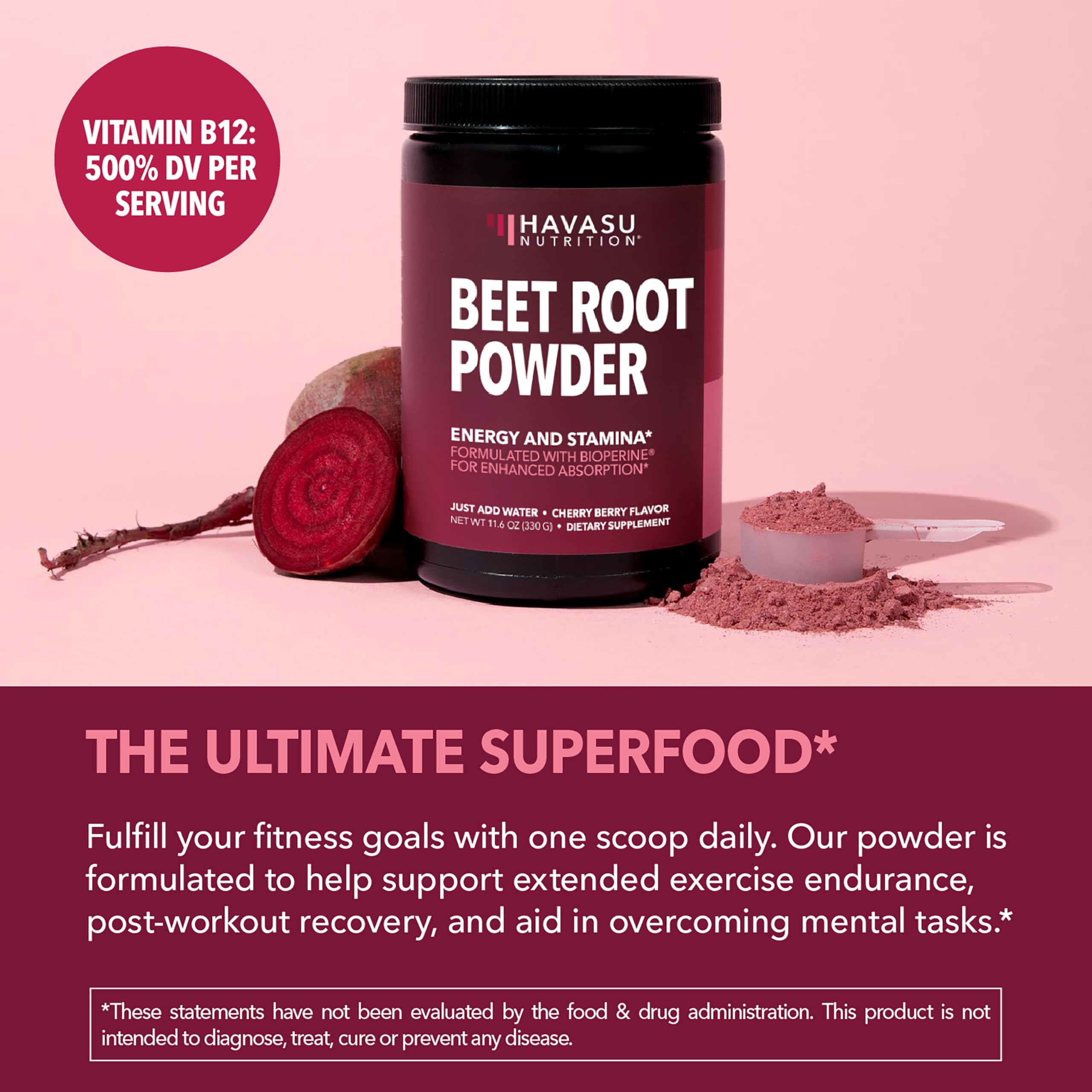 HAVASU NUTRITION L-Arginine Organic Beet Root Powder nutritional information