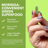 HAVASU NUTRITION Moringa Leaf Extract Capsules bottle with cap open