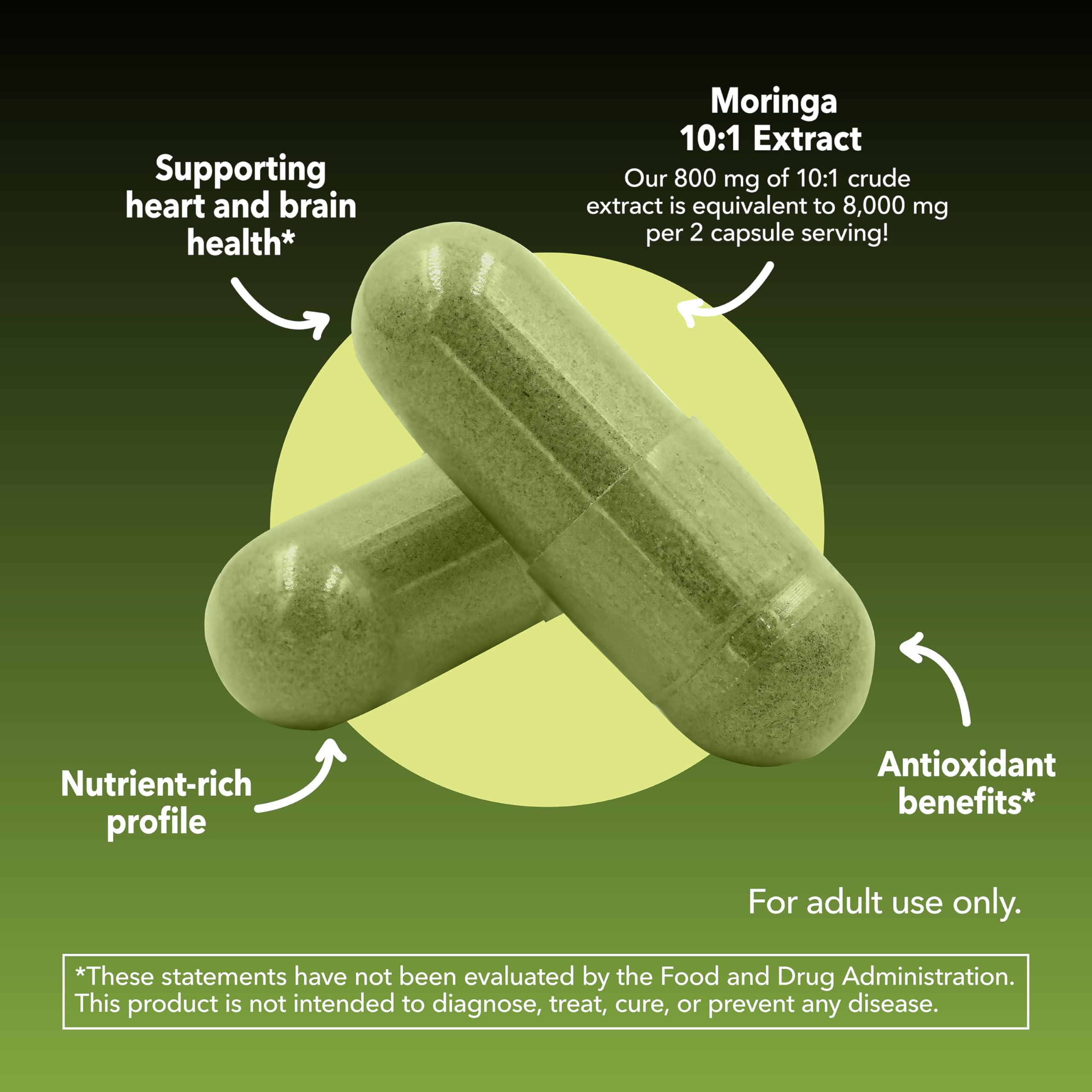 HAVASU NUTRITION Moringa Leaf Extract Capsules close-up of capsules