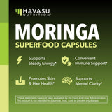 HAVASU NUTRITION Moringa Leaf Extract Capsules side view with label