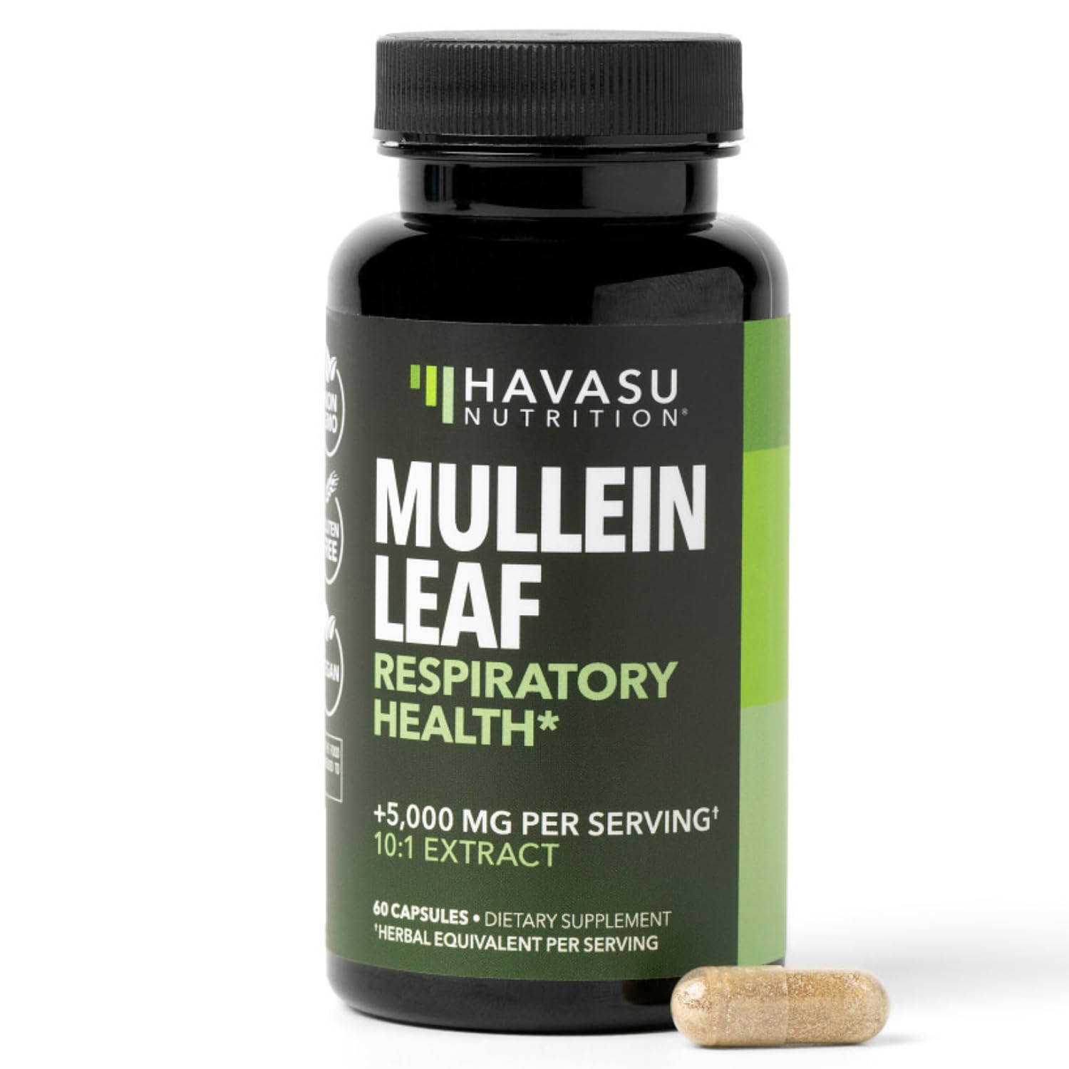 HAVASU NUTRITION Mullein Leaf Capsules front view