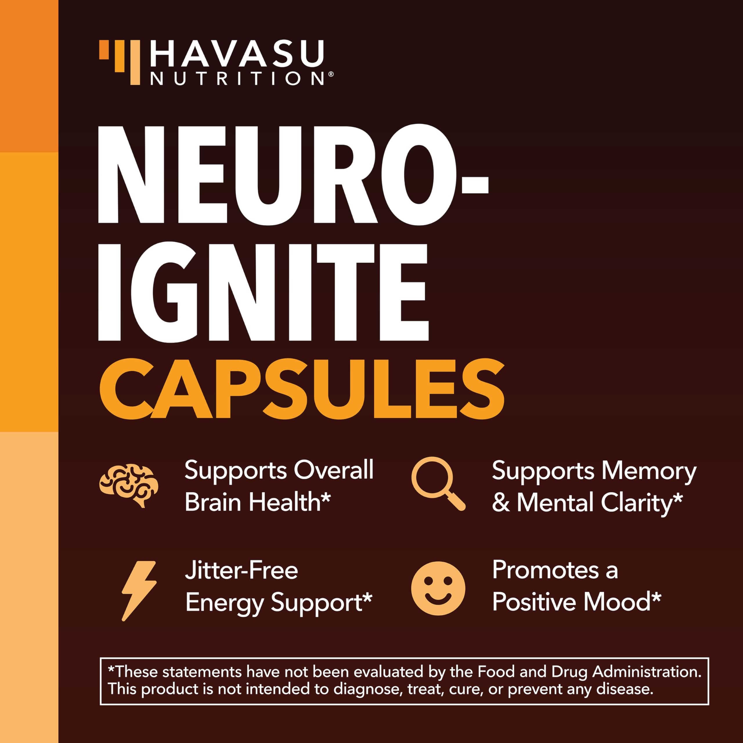HAVASU NUTRITION NeuroIGNITE Bacopa Monnieri capsules with bottle