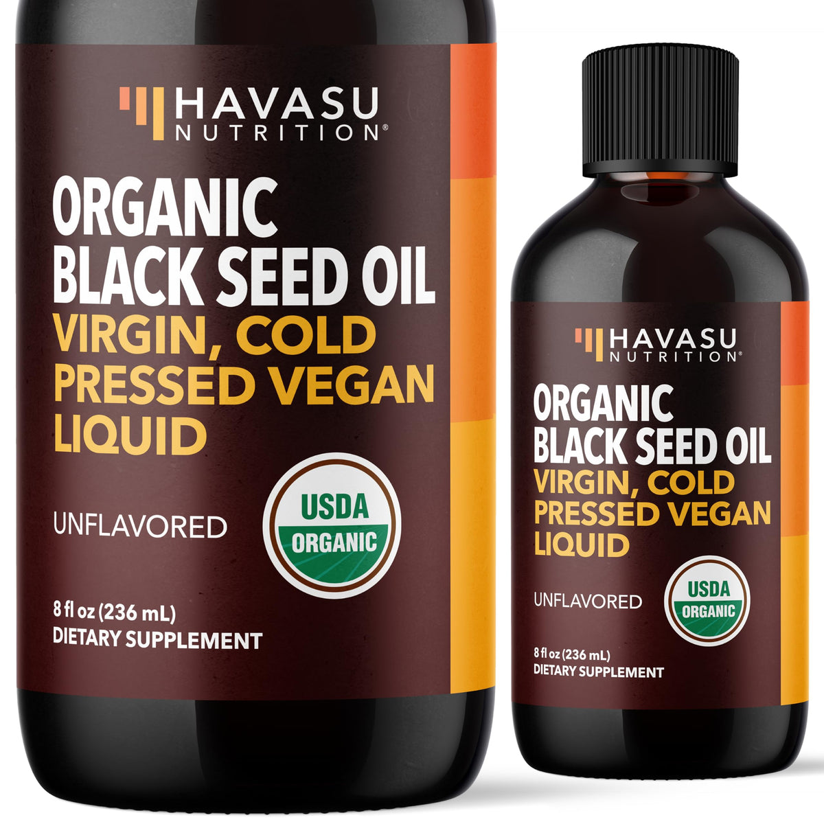 HAVASU NUTRITION Organic Black Seed Oil 240g front view