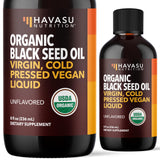 HAVASU NUTRITION Organic Black Seed Oil 240g front view