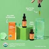 HAVASU NUTRITION Organic Turmeric Liquid Supplement bottle back view