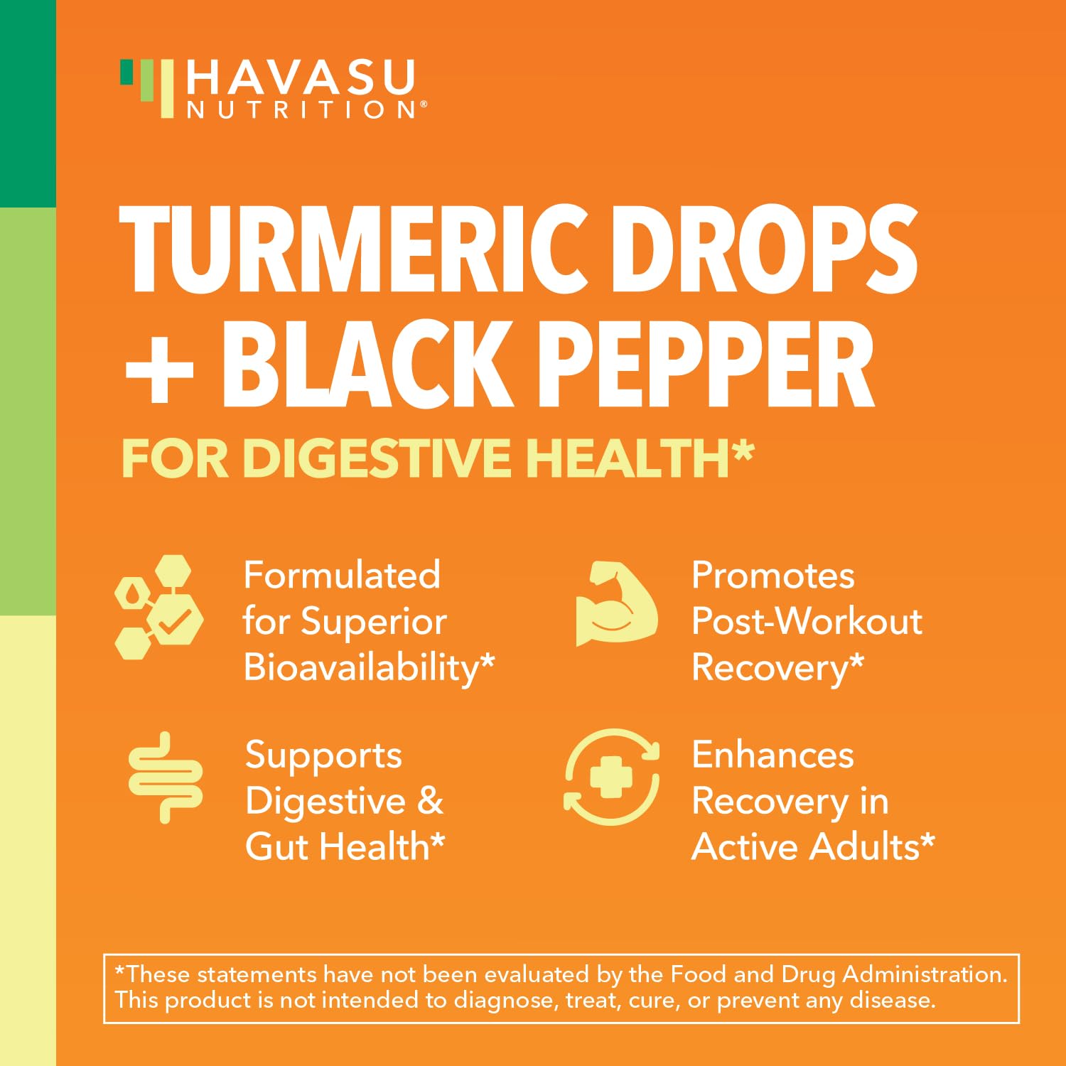HAVASU NUTRITION Organic Turmeric Liquid Supplement ingredients list