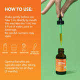 HAVASU NUTRITION Organic Turmeric Liquid Supplement liquid drops in a spoon