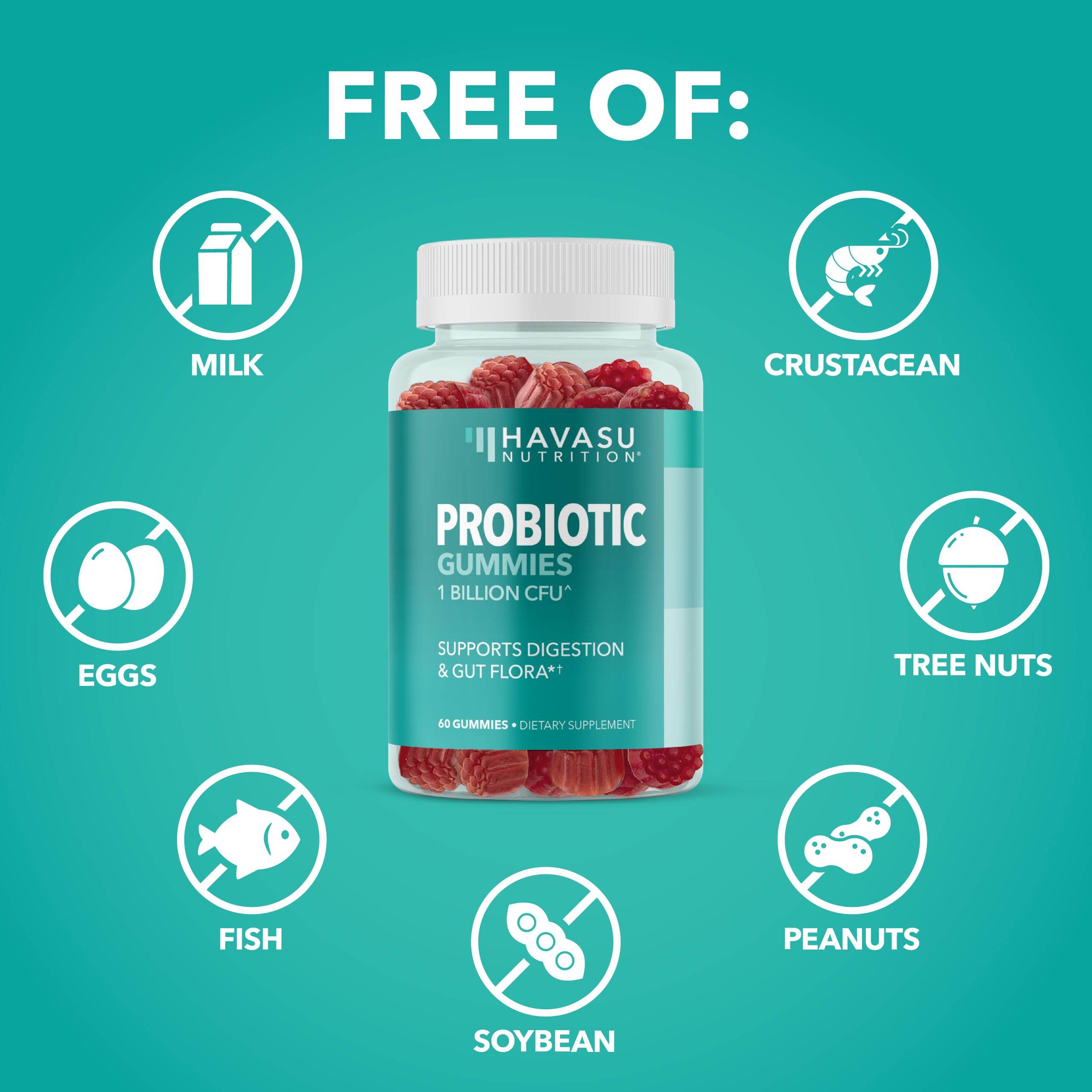 HAVASU NUTRITION Probiotic Gummies packaging details