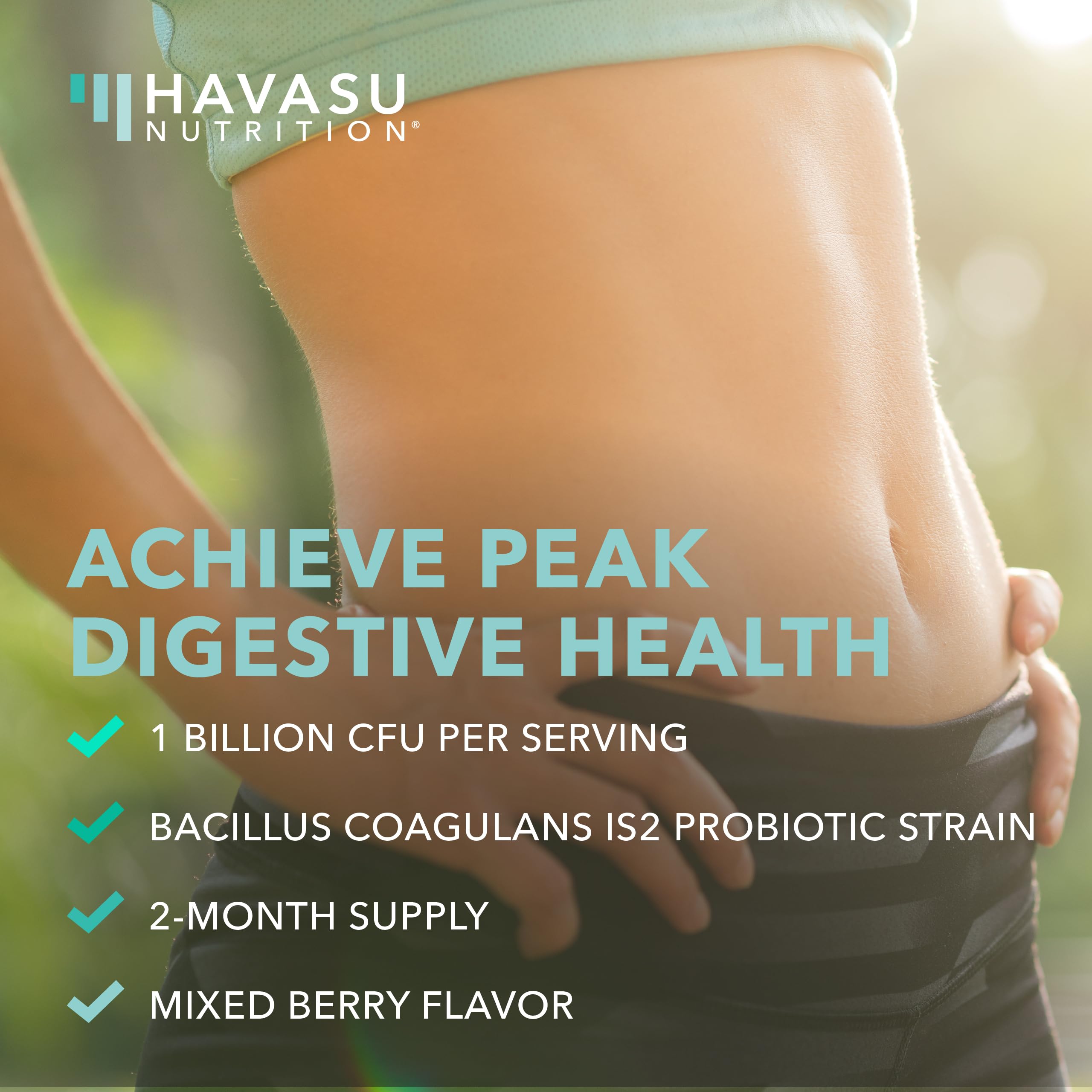 HAVASU NUTRITION Probiotic Gummies showing serving size