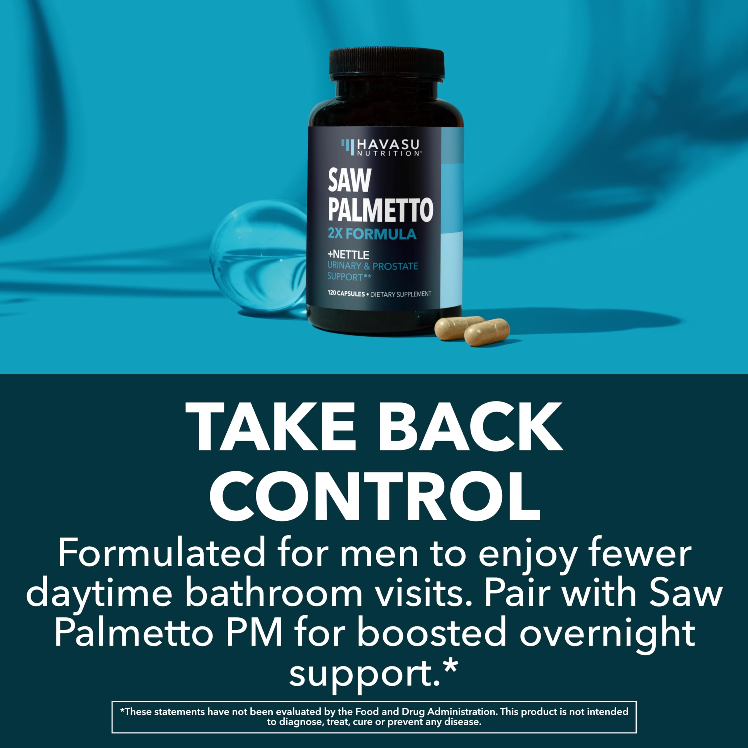 HAVASU NUTRITION Saw Palmetto bottle with ingredients list