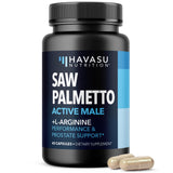 HAVASU NUTRITION Saw Palmetto & L-Arginine supplement bottle front view
