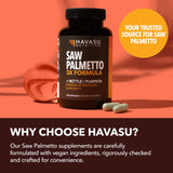HAVASU NUTRITION Saw Palmetto Prostate Support capsules with a measuring spoon