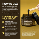 HAVASU NUTRITION Shilajit Resin in a glass with tea