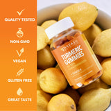 HAVASU NUTRITION Turmeric & Ginger Gummies on a wooden table
