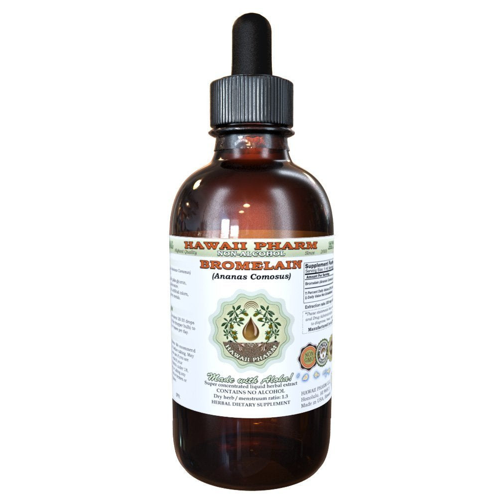 Hawaii Pharm Bromelain Alcohol-FREE Liquid Extract front view