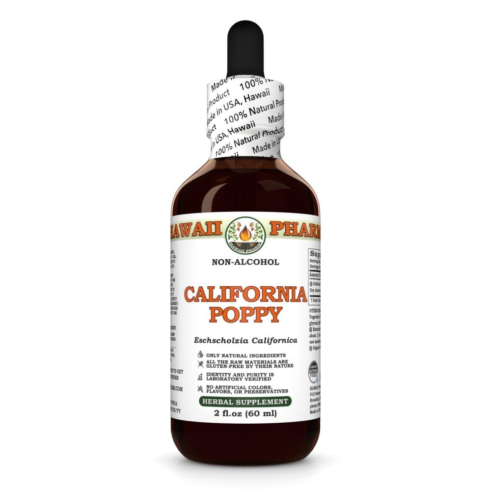 Hawaii Pharm California Poppy Liquid Extract front view