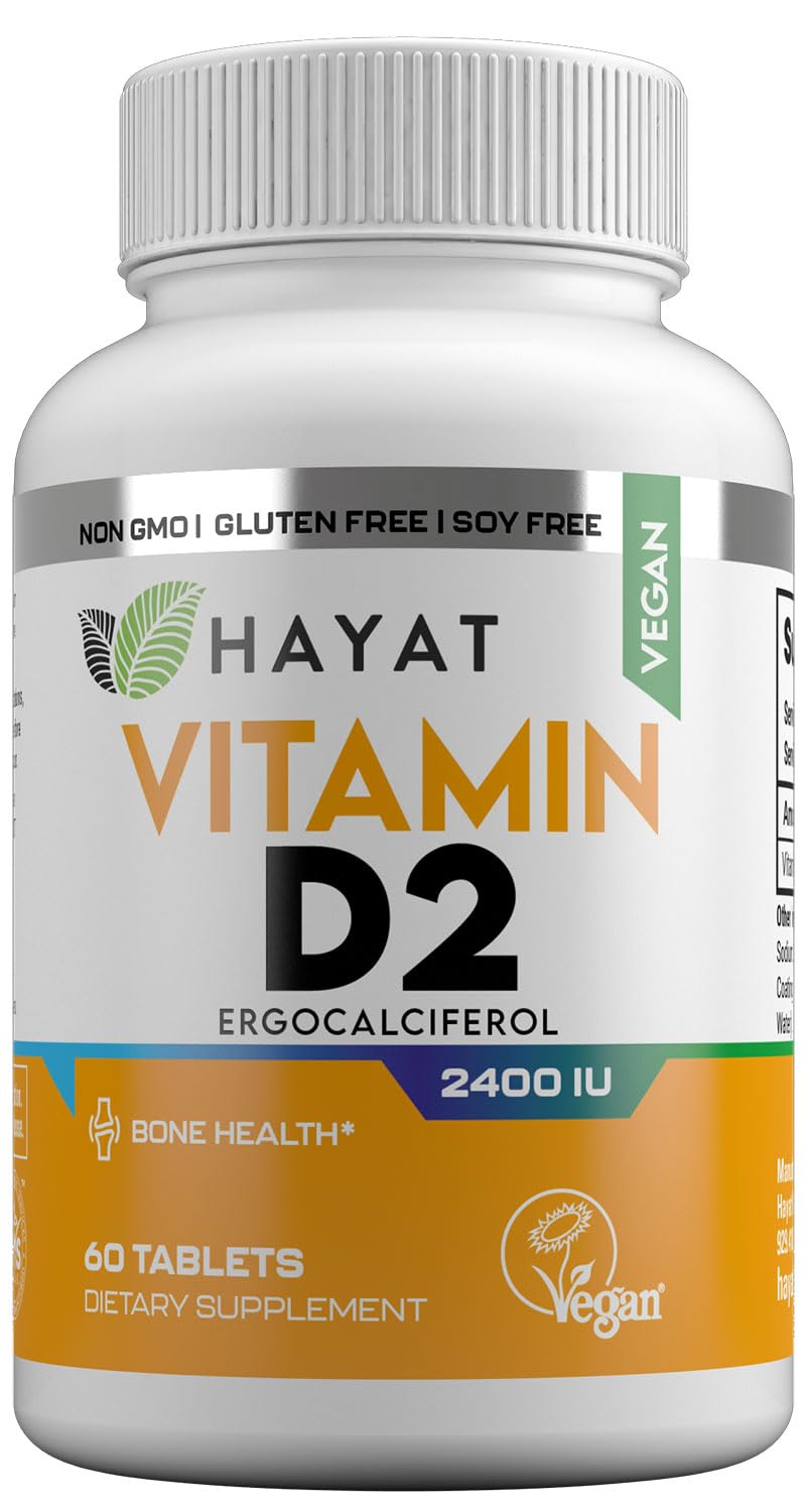 HAYAT Plant-Based Vitamin D2 32g front view with packaging