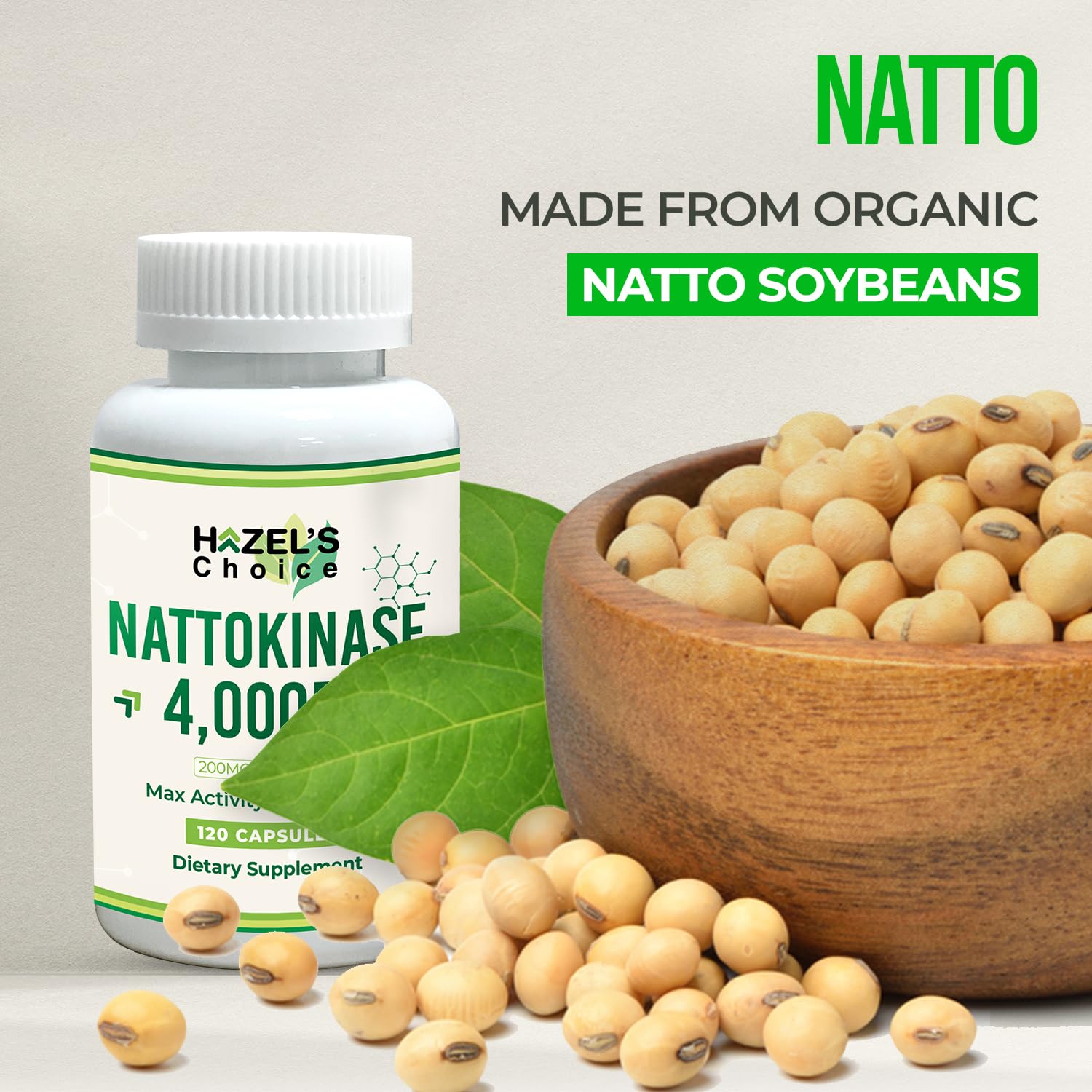 HAZEL'S Choice Nattokinase 4000 FU capsules close-up