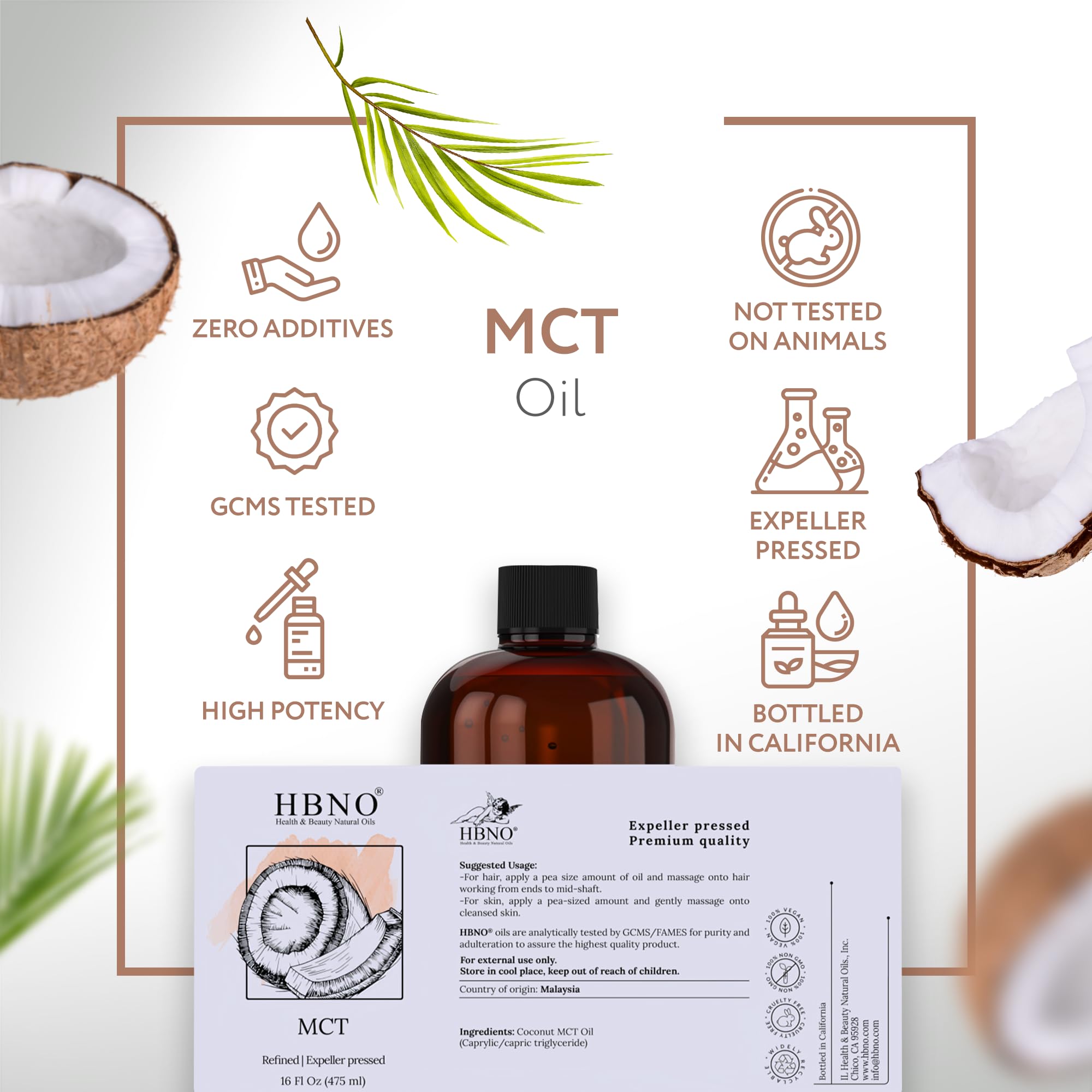 HBNO MCT Oil 508g lifestyle scene in kitchen
