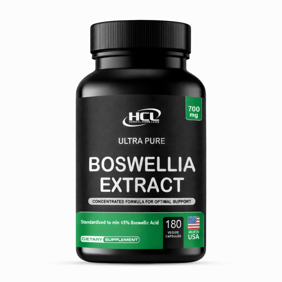 HCL HERBAL CODE LABS Extra Strength Boswellia Serrata 700mg capsules front view