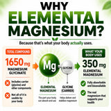 HCL HERBAL CODE LABS Magnesium Glycinate Capsules with organic ingredients