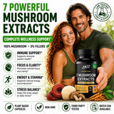 HCL HERBAL CODE LABS Mushroom Capsules 2000mg close-up of capsules