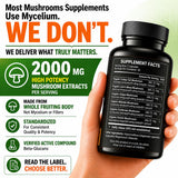 HCL HERBAL CODE LABS Mushroom Capsules 2000mg side view