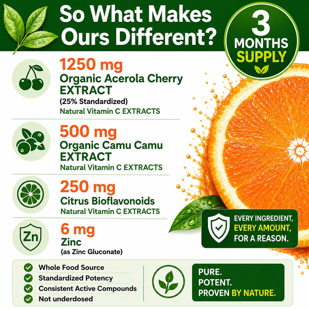 HCL HERBAL CODE LABS Natural Vitamin C Powder 1000mg scoop