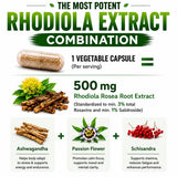 HCL HERBAL CODE LABS Rhodiola Rosea Capsules 500mg bottle with label