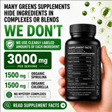 HCL HERBAL CODE LABS Spirulina Chlorella Capsules side view
