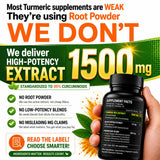 HCL HERBAL CODE LABS Turmeric Curcumin 1500mg capsule close-up