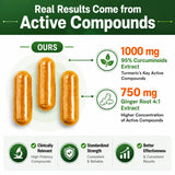HCL HERBAL CODE LABS Turmeric Curcumin 1750mg capsules back view