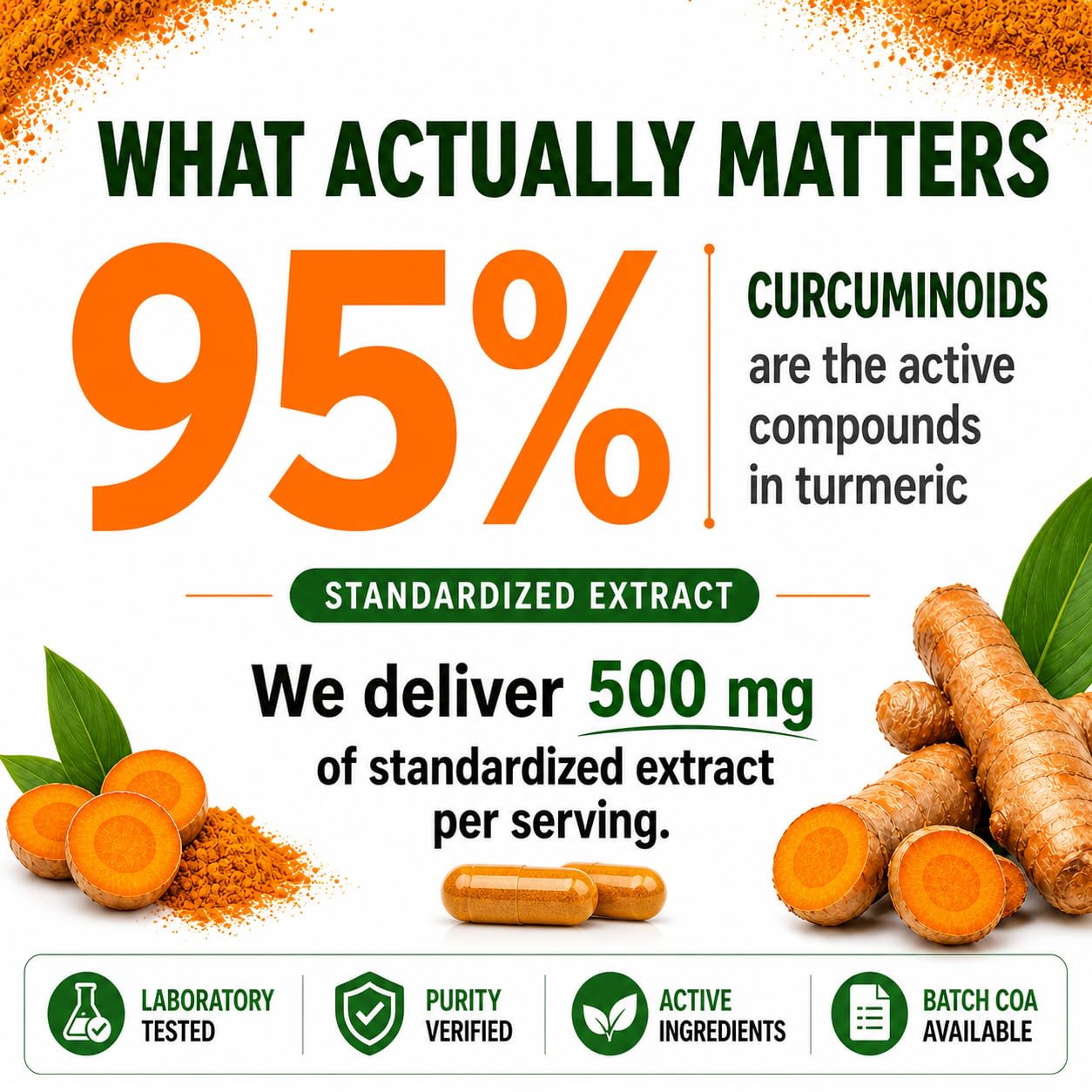 HCL Turmeric Collagen Supplement 500mg capsules