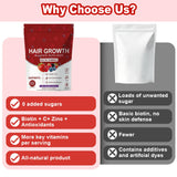 HDFREO Lumin Hair Growth Gummies displayed with fresh berries