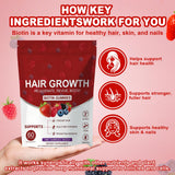 HDFREO Lumin Hair Growth Gummies on a wooden table