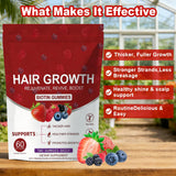 HDFREO Lumin Hair Growth Gummies showing gummy texture